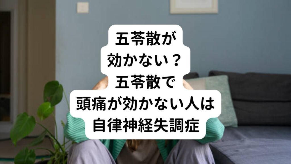 【五苓散が効かない？】五苓散で頭痛が効かない人は自律神経失調症