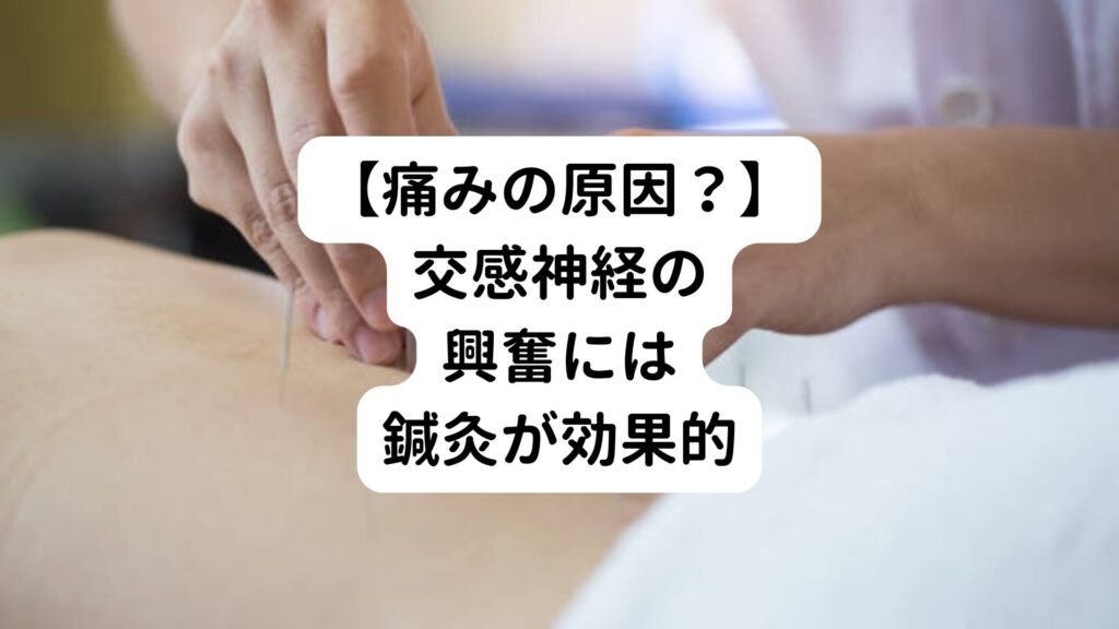 【痛みの原因？】交感神経の興奮には鍼灸が効果的