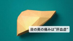 東洋医学ではこの「目の奥が痛い頭痛」を“肝血虚”と考える東洋医学ではこの「頭痛のような目の奥の痛み」を“肝血虚”と呼びます。
目を酷使することで肝臓に貯蔵していた血液を消耗してしまい枯渇することで不調が出現します。

【肝血虚の症状】
①血液不足の症状→ 生理不順,眼精疲労,けいれん,手足のしびれ,めまい
②筋肉の症状 → 筋のしびれ,けいれん,爪の変形
③目の症状 →目の充血,目のかすみ,ドライアイ,めまい
④自律神経の症状 →下痢,生理痛,頭痛,情緒不安,両脇の張り感

東洋医学では血液は目の栄養として消費されるだけでなく、精神安定にも寄与しているため眼精疲労が出現するとイライラなど情緒の乱れも出現します。
不足した血液を補うことで目の奥の痛みは完治されます。※3