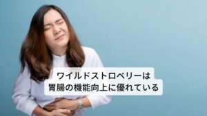 ワイルドストロベリーは和名ではエゾヘビイチゴと呼びます。 主要成分にはクエン酸、粘液質、ペクチン、サリチル酸塩、ビタミン、ミネラル（鉄、カルシウム、リン）、精油などが含まれています。
作用には
①健胃作用（胃を丈夫にする）
②収斂作用（毛穴を引き締める）
③利尿作用
④浄化作用（デトックス）
⑤滋養強壮作用
効用には貧血の改善、腎臓や肝臓の強化、下痢の改善、痛風の改善、消化器系の不調、むくみの改善 などがあります。