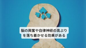 レモンバーベナは鎮静作用が優れています。脳の興奮や自律神経の緊張が高まっているとき、イライラするとき、落ち込んでいるときにレモンバーベナのハーブティーを飲むと、高ぶる自律神経や脳の興奮を鎮めてゆったりとした気分になれます。この作用は自律神経に関わる偏頭痛や吐き気、うつ症状や不眠症を緩和させる働きもあります。