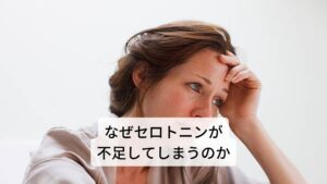 なぜセロトニンが不足してしまうのかセロトニン不足の原因には、ストレスや睡眠不足、昼夜逆転などの不規則な生活があります。
睡眠は脳を回復させることができる唯一の方法として考えられているため、睡眠不足はセロトニン不足に陥りやすい生活習慣といえるでしょう。

セロトニン不足を完治するためにはしっかりと睡眠の質を高めた熟眠が必要です。※2
