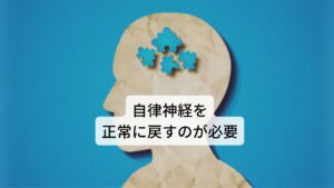 動悸と頭痛を治すためには自律神経を正常に戻すのが必要このような動悸や頭痛が同時に起こる症状は自律神経の乱れや機能低下が原因です。

そのため改善するためには自律神経の不具合を調整し、正しい働きに戻すことが大切です。
この自律神経失調症の症状で西洋医学では頭痛薬や抗不安薬などを処方することがあります。

あくまでも対処療法として症状を抑える効果はありますが、改善するまでには至りません。
また中枢神経に作用する薬の場合は依存性や離脱症状などもあり得るため服用には注意が必要です。※3