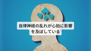 自律神経（交感神経と副交感神経）は心拍の動きや脈管の収縮や拡張を調整しています。
これらによって血流量をコントロールし健康を維持しています。


しかし自律神経の失調があると上手く交感神経と副交感神経の切り替わりができずに心拍と脈管の働きに不具合が生じてしまいます。
この循環器の不具合が動悸や息苦しさとなって出現します。


女性の場合は「生理前、生理中に息苦しさがでる」「更年期になって横になると動悸がする」といった生理周期に関連する女性ホルモンの乱れによっても同様の症状が起こります。※1