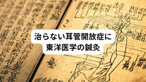 こういった治りにくい耳管開放症には身体全体を診て施術を行う東洋医学の鍼灸で改善できます。
東洋医学はもともと、
・鍼灸
・漢方
・食事療法（薬膳）
・運動療法
などを摂り込んだ中国の歴史ある経験医学です。

日本でも1500年以上の歴史を持ち、日本では独自の進化を遂げてきた医療です。
この東洋医学は、実際に病に苦しむ方を施術しながら築き上げて経験と知識の礎によって現在があります。