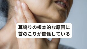 耳鳴りの根本的な原因に首のこりが関係している耳鳴りとは周りで何も音が鳴っているはずがないのに耳の中に様々な音が聞こえるという状態をいいます。
代表的な音にはゴー、ザー、ジー、ブーンというような冷蔵庫がするような低い音やキーン、ピーという金属音やセミの鳴くようなミーンという高い音などがあります。

多くは耳の中、鼓膜の奥や内耳など器官そのものに問題があり、難聴やメニエール病などの疾患から耳鳴り症状が引き起こされる場合があります。
しかし、このように耳鳴りの原因は様々ですが、根本的な原因には首のこりが要因となっていることも多くあります。