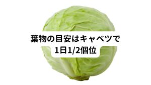 葉物の目安はキャベツで1日1/2個位葉物野菜の具体的な量の目安は「キャベツで1日1/2個位」です。
このくらいの量を食べると野菜の水分が身体の潤いを高めて炎症も抑えてくれます。

冬なら白菜がおすすめです。
摂取する量が大切になりますが鍋やスープにすればわりと簡単に摂ることができます。