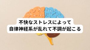 このような「自分は動いていないのに、周りの風景は動いていく」、「自分は動いていないのに、上下左右に体が動く」といった情報のズレに対して脳が反応しきれなくなると、感情をコントロールしている扁桃体にストレスとして伝わって、「不快な状態」として処理されます。

不快と処理された感情は、脳の判断によって、視床下部が反応し、自律神経が刺激され、さらに視床下部から下垂体に指令が出されます。
そして不快なストレスに対抗するために、ストレスホルモンが分泌されます。

その結果、視床下部の反応とストレスホルモンの刺激によって自律神経が異常に興奮し、血圧に変動が起きたり、胃腸が不規則に動いたりと身体の器官に様々な不調が出てくるようになります。