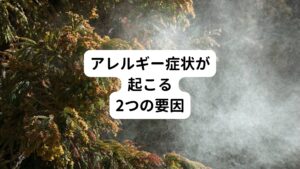 アレルギー症状は以下の要因で起こります。

①生体エネルギーがダウンしている状態（ストレスが蓄積する）
②条件反射による誤作動

この2つの要因を解消させなければアレルギーは解消されません。