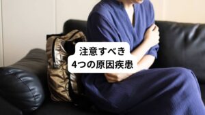 食後の息苦しさは以下の4つが主な原因として考えられます。
・自律神経失調症
・不整脈
・食物アレルギー
・血糖値スパイク（隠れ糖尿病）

それぞれ詳しく症状を解説します。