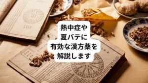 梅雨が明けると連日の暑さに熱中症になりかけている方が多くみられます。
熱中症の予防には以下の3つのポイントが重要です。
・炎天下の外出を控える
・こまめな水分や塩分(ナトリウム)の摂取
・十分な睡眠と休息
もし、軽度な症状がみられた場合は、上記の対応だけでなく体表面の冷却に加えて、漢方薬が有効です。
今回は「熱中症の後遺症に漢方|熱中症や夏バテに有効な漢方薬3種」と題して、熱中症・夏バテに有効な漢方薬3種を解説します。