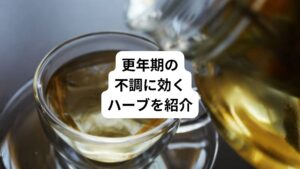 年齢を重ねて更年期を迎えると、女性ホルモンの分泌量が少なくなり、ほてり・めまい・動悸などさまざまな症状が起こりやすくなります。
そのようなつらい症状にお悩みの方は、日々のセルフケアとしてハーブティーがおすすめです。
今回は「更年期に効くハーブ|更年期の不調にはハーブティー」と題して、更年期の症状に対して期待できるハーブの効果についてわかりやすく解説します。
セルフケアにおすすめのハーブも紹介しますのでお役立てください。