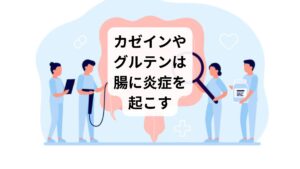 腸内環境を良くするためには、体に良いものを摂取するより、まずは体に悪いものを抜くことが大切です。
体に悪いもので抜いてほしいものの代表に、小麦製品と乳製品があります。
小麦製品を抜くことをグルテンフリー、乳製品を抜くことをカゼインフリーと言います。
グルテンは小麦の腸で消化しにくいたんぱく質を、カゼインは乳製品の不消化なたんぱく質を表します。
グルテンもカゼインも腸の粘膜に微小な穴をあけてしまい、本来、体の中に入れてはいけない不消化なたんぱく質や、毒素、細菌などを入れてしまい、体に悪影響を与え、さまざまな症状を来たしてしまいます。
これにより腸に炎症を来たして必要な栄養素の吸収を妨げます。
このことをリーキーガット症候群(腸もれ症候群)と言います。
