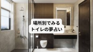公衆トイレや自宅のトイレなど、トイレはいろいろな場所にあるものです。
最後に、場所別のトイレの夢の意味を見てみましょう。