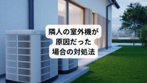 ここまで室外機の低周波騒音について詳しく解説してきましたが、低周波騒音の障害は自分の家のみとは限りません。
近隣の住民の影響で低周波障害にかかってしまう可能性も十分あるのです。

低周波障害が起こりやすいケースのひとつに、アパートやマンションといった集合住宅における隣の部屋の室外機から低周波が発せられていたといものがあります。
基本的にこうした集合住宅では大窓の外、ベランダに室外機を置きます。
大窓に近いその場所は、当然自分の部屋とも非常に近しいところにあります。
とくにワンルームともなると、その影響は非常に大きなものとなるでしょう。

こご近所トラブルの発端にもなり得る非常にデリケートな問題ですが、改善しないことには安眠の日々を取り戻すことはできません。
的確に、しっかり対処していきましょう。