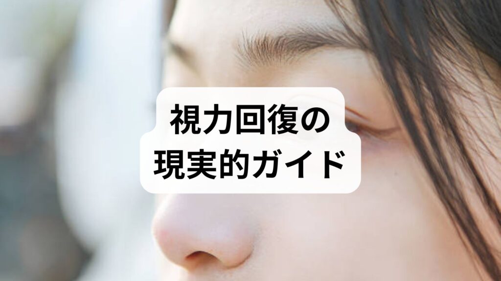 視力回復の現実的ガイド｜視力回復方法と効果を臨床視点で解説