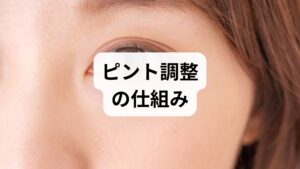 ピント調整（調節）は眼の水晶体や毛様体筋が働いて近くと遠くを切り替える機能です。加齢や長時間の近業、ストレスで調節力が低下すると、ピントが合いにくくなります。ピント調整 改善の目標は「瞬時にピントを合わせられる頻度を増やす」「目の疲れを減らす」「日常の見え方の快適さを向上させる」ことです。完全な若返りを期待するのではなく、機能の最適化と症状軽減を目指します。