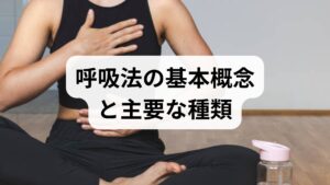 呼吸は自律神経に直結するため、意図的に変えることで心身に影響を与えられます。代表的な呼吸法の種類は次の通りです。
- 腹式呼吸（横隔膜呼吸）：深くゆっくりと腹部を膨らませる。副交感神経を優位にしリラックス効果が高い。
- 胸式呼吸（浅い呼吸）：胸郭を使う呼吸。緊張時に優位になりやすいが、意識的に整えることで呼吸量を増やせる。
- 4‑4‑8呼吸（ボックス呼吸）：吸う4秒・止める4秒・吐く8秒など、リズムを作る呼吸法。ストレス軽減や集中力向上に有効。
- 交互鼻孔呼吸（ナディショーダナ）：左右の鼻孔を交互に使うヨガ由来の呼吸。自律神経のバランス調整に役立つ。
- 腹式呼吸＋発声（ハミング）：吐くときに軽く声を出すことで副交感神経を刺激し、睡眠改善に寄与することがある。
これらの呼吸法は目的（リラックス・集中・睡眠改善・運動パフォーマンス向上）に応じて使い分けます。
呼吸法の効果は短期的な心拍変動の改善から長期的なストレス耐性向上まで幅広く報告されています。